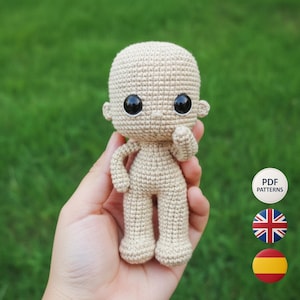 Crochet Pattern - Digital Pattern - Mini Basic Body for Customization | PDF Format | ENG - ESP