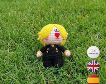 Crochet Pattern - Digital Pattern - Pirate Chef, Chibi Style | PDF Format | ENG- ESP