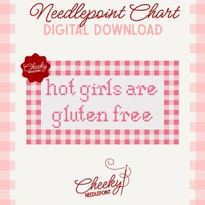 Hete meiden zijn glutenvrij | Borduurpatroon (digitale download)