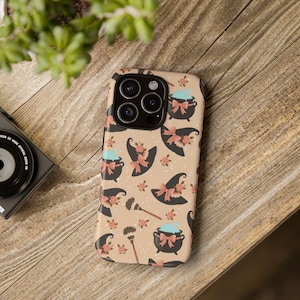 Coquette Witch Phone Case: Pastel Pink Halloween iPhone, Pixel, Galaxy