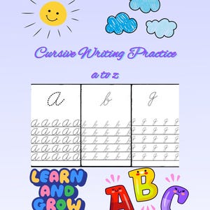 Cursive Writing Combo – Uppercase & Lowercase (Traceable ABC Printables)
