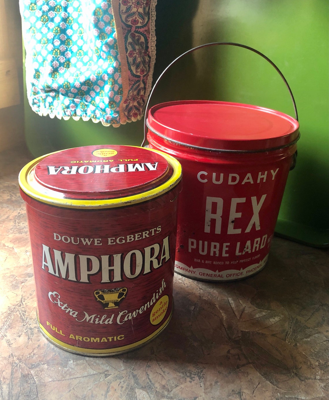 Vintage Cudahy REX Pure Lard Hog Fat Tin and Amphora Extra Etsy