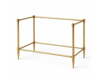 Custom 316 Stainless Steel Sink Legs - Brushed Gold Brass Finish - Luxury Console Sink Base - Made to Order