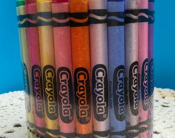 Personalized Crayon Resin Pencil Holder | Custom Teacher Gift (Cork Base)