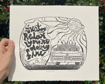 Phish "Strange Design" Relief Print