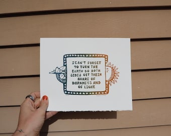 Phish Print: Roggae Design, Hand-Printed Relief Art