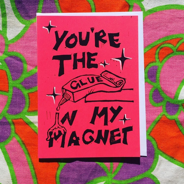 You're The Glue In My Magnet Phish Greeting Card