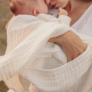 Muslin-swaddlefilt, GOTS ekologisk bomull, mjuk nyfödd småbarn multifunktionell