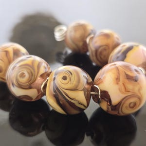 Handmade Lt Purple Decorated With Pink and Silver Twisty with Several Twists Lampwork Bead Set
