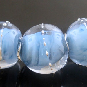Made To Order (MTO) –Handmade Silver Lavender Encased Decorated With Fine Silver Trail Round Lampwork Beads set