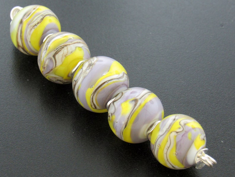 Handmade Lampwork Beads For Unique Statement Bracelet Bead Supplies Organic Beads Artisan Beads Unusual Beads--