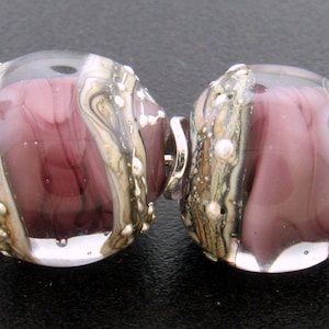 Made To Order(MTO) --Handmade Silver Violet Encased Decorated with Silvered Ivory and Fine Silver Round Lampwork Beads