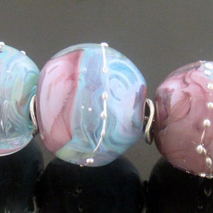 Made To Order (MTO) –Handmade Violet and Blue Encased Nugget Lampwork Beads