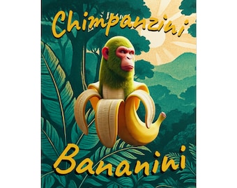 Italian Brainrot Poster - Chimpanzini Bananini