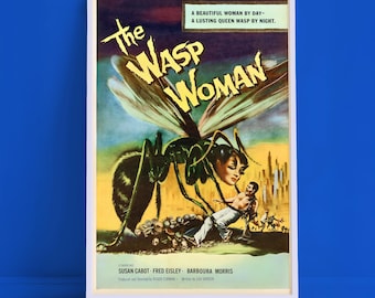 Wasp Woman Poster Print, Vintage Horror Art, Retro Creature Wall Decor