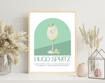 Cocktailposter - Hugo Spritz