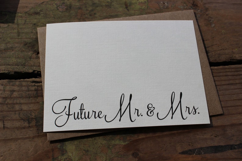 Engagement Thank You Cards with Envelopes Wedding Shower Engagement and Mrs Future Mr