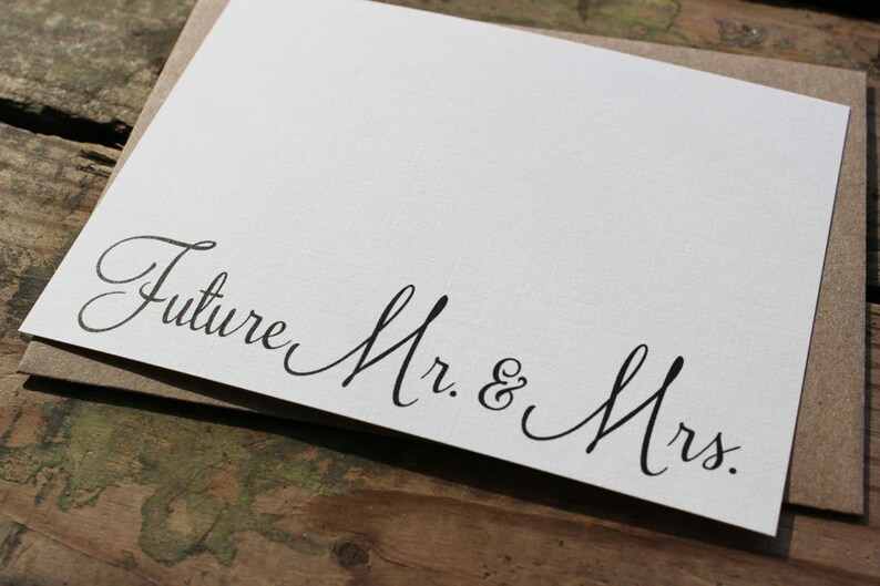 Engagement Thank You Cards with Envelopes Wedding Shower Engagement and Mrs Future Mr