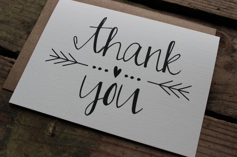 Thank You Cards with Envelopes / Wedding / Shower / Etsy