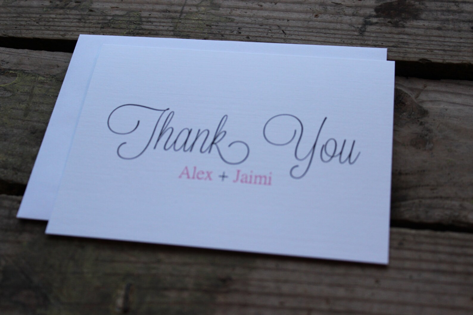 Wedding Thank You Cards with Envelopes / Custom Name Bride &amp; | Etsy