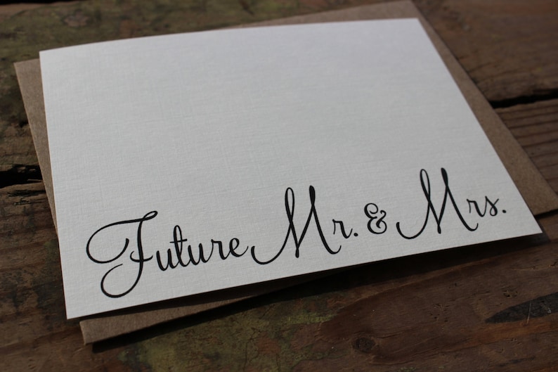 Engagement Thank You Cards with Envelopes Wedding Shower Engagement and Mrs Future Mr