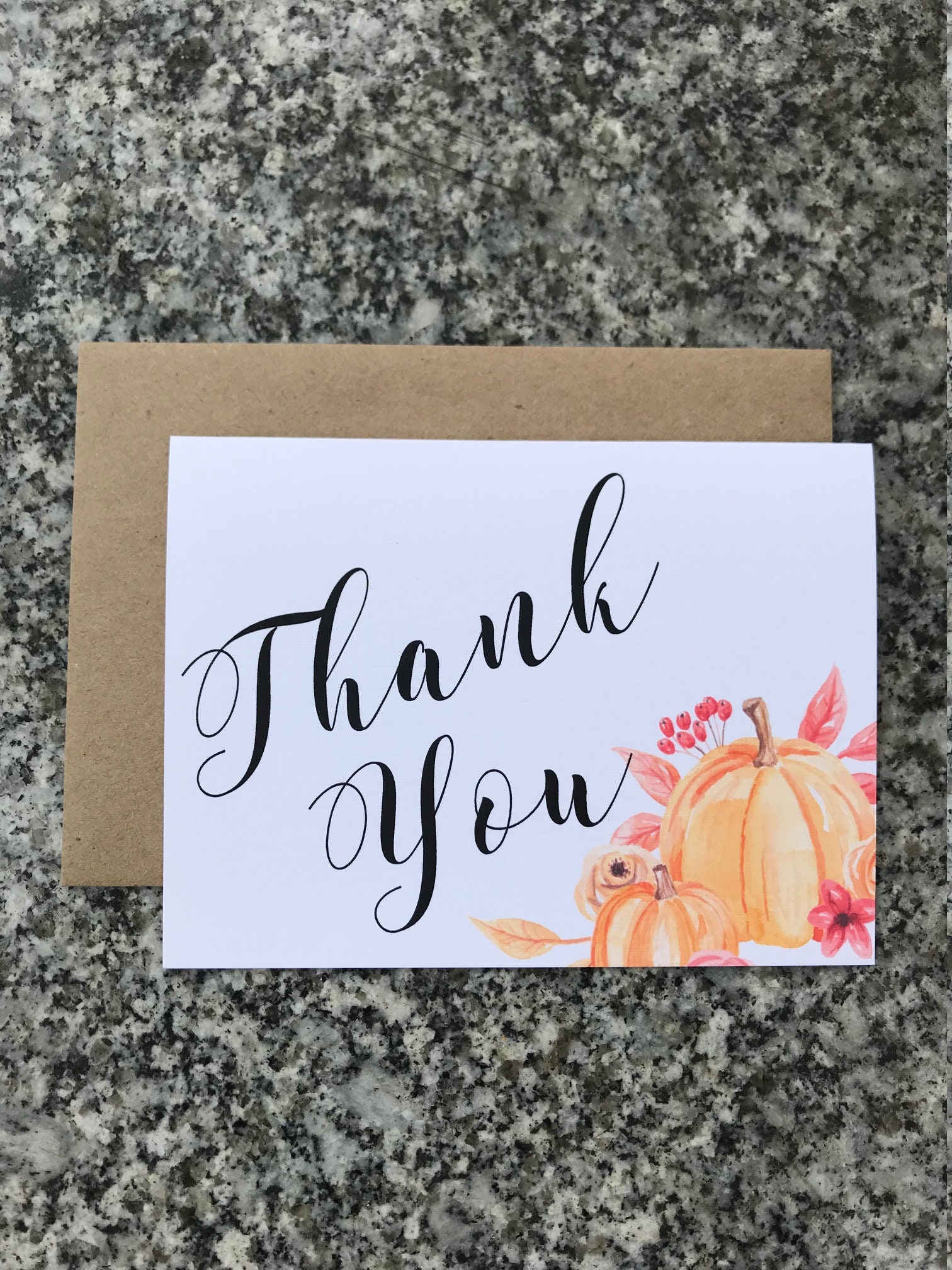 Fall Thank You Note Cards / Fall and Autumn Inspired / | Etsy