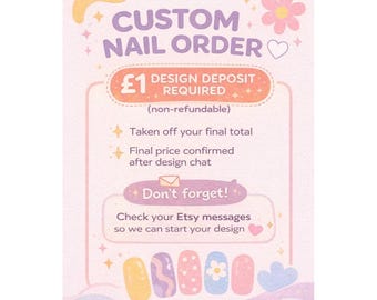 Hand-Painted Custom Press On Nail Design