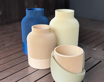 Japandi flower vase - modern design - decorative - waterproof - Christmas gift