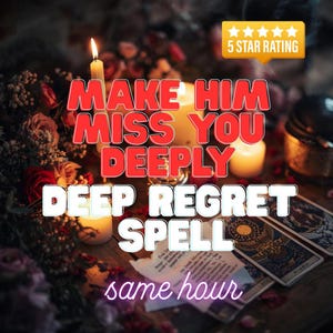 Machen Sie Ihn Miss You Zauber | Lassen Sie ihn bedauern, Sie verloren zu haben | Kein Kontakt Liebeszauber | Tiefes emotionales Pull-Ritual | 24h Gießen