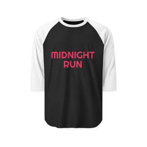 Midnight Run Raglan Shirt | Unisex Tees, Sports Apparel, Running Gear, Casual Wear, Gift for Athletes