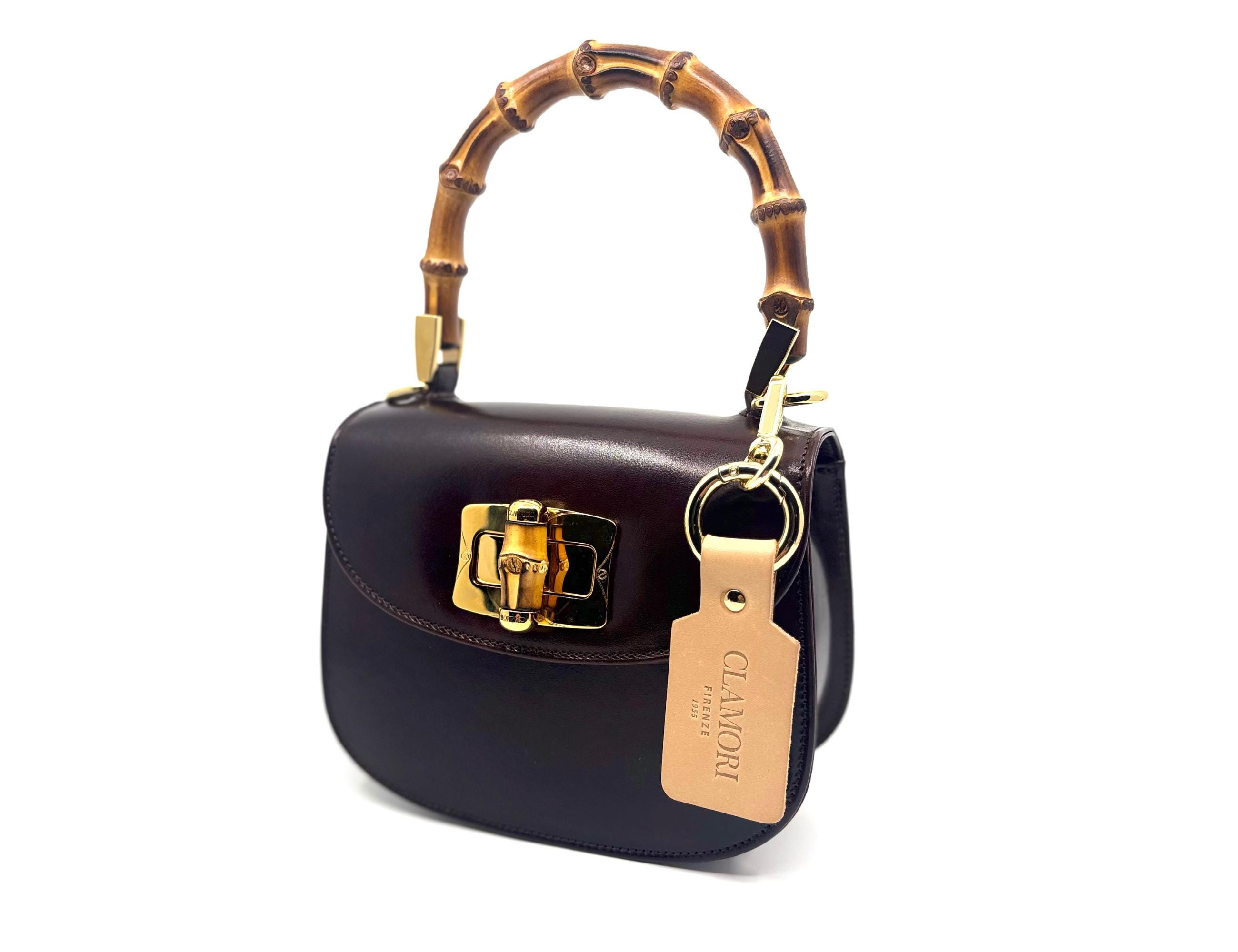 Clamori Jolie Small Bamboo Classic Dark Brown Smooth Calfskin 
