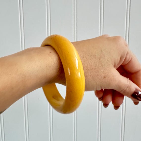 Vintage Bakelite Bangle, Fall Tones, Simichrome T… - image 15