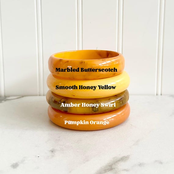 Vintage Bakelite Bangle, Fall Tones, Simichrome T… - image 3