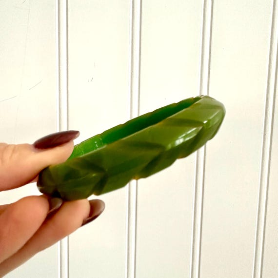 Authentic Vintage Bakelite Bangle, Simichrome Tes… - image 14