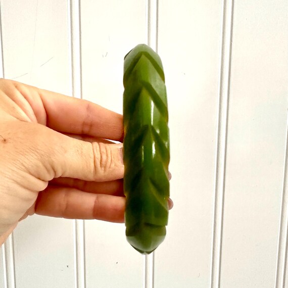 Authentic Vintage Bakelite Bangle, Simichrome Tes… - image 13