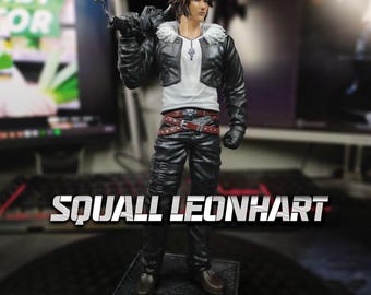 Squall Leonhart Figure Final Fantasy VIII Hand Painted Resin Statue FF8 Anime Collectible 20 26 32 cm Custom Made