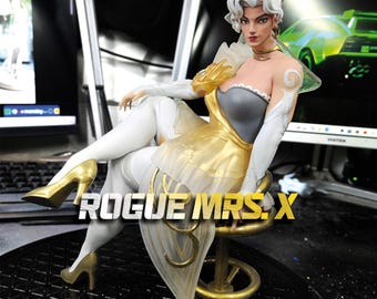 Rogue Marvel Rivals Figure | Custom X-Men Resin Statue | Handmade Collectible Display Figure