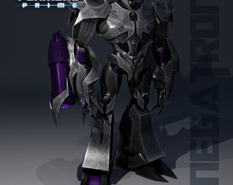 Megatron TFP Action Figure Transformers Prime Hand Painted Articulated Resin Collectible Pre Order 8 10 12.5 Inches