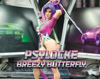 Psylocke Breezy Butterfly Marvel Rivals Figure | 26cm 32cm Hand Painted Resin Statue | X-Men Collectible | Premium Display Piece