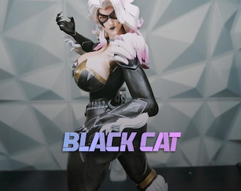 Black Cat Figure Marvel Rivals Hand Painted Resin Statue Felicia Hardy Collectible 20 26 32 cm Custom Made