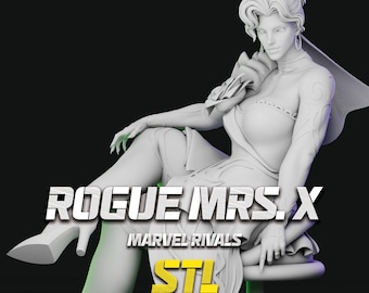 Rogue Mrs. X Marvel Rivals STL 3D-Druckmodell 26 cm | Montageteile | Hochdetaillierte Resinfigur