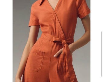 NWOT Anthropologie orange pants suit