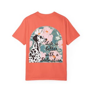 Dalmatian T-Shirt: Floral Dog Lover Unisex Tee