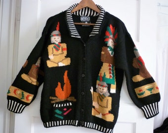 native american print sweater