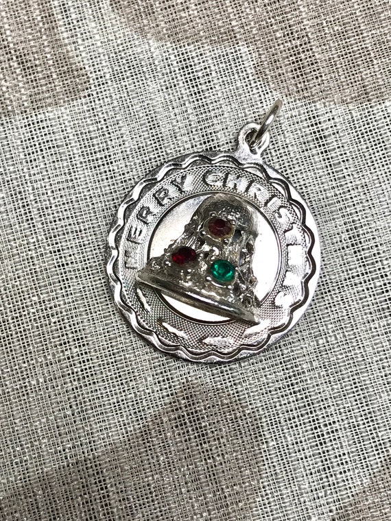 Vintage Sterling Silver Merry Christmas Charm