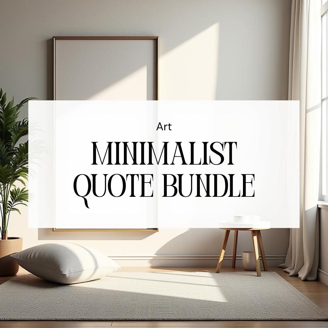 Minimalist Printable Wall Art Set of 10 | Neutral Motivational Quotes ...