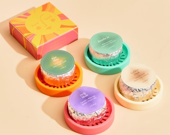Mini spa gift box: Eucalyptus, Lavender, Citrus, Vanilla Aromatherapy Shower Steamer + tray