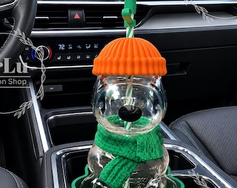 Peanut Dog Glass Cup Holder