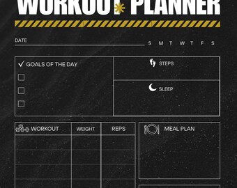 Weekly Fitness & Wellness Tracker | Printable PDF | Workout, Hydration, Sleep and Mood Log