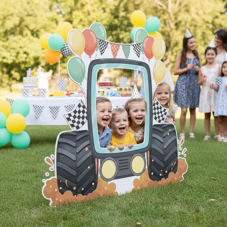 Monster Truck Birthday Photo Booth Prop, Kids Party Decor (digital ...